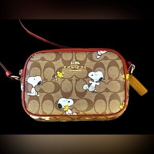 Coach X Peanuts Mini Jamie Camera Bag, In Signature Khaki